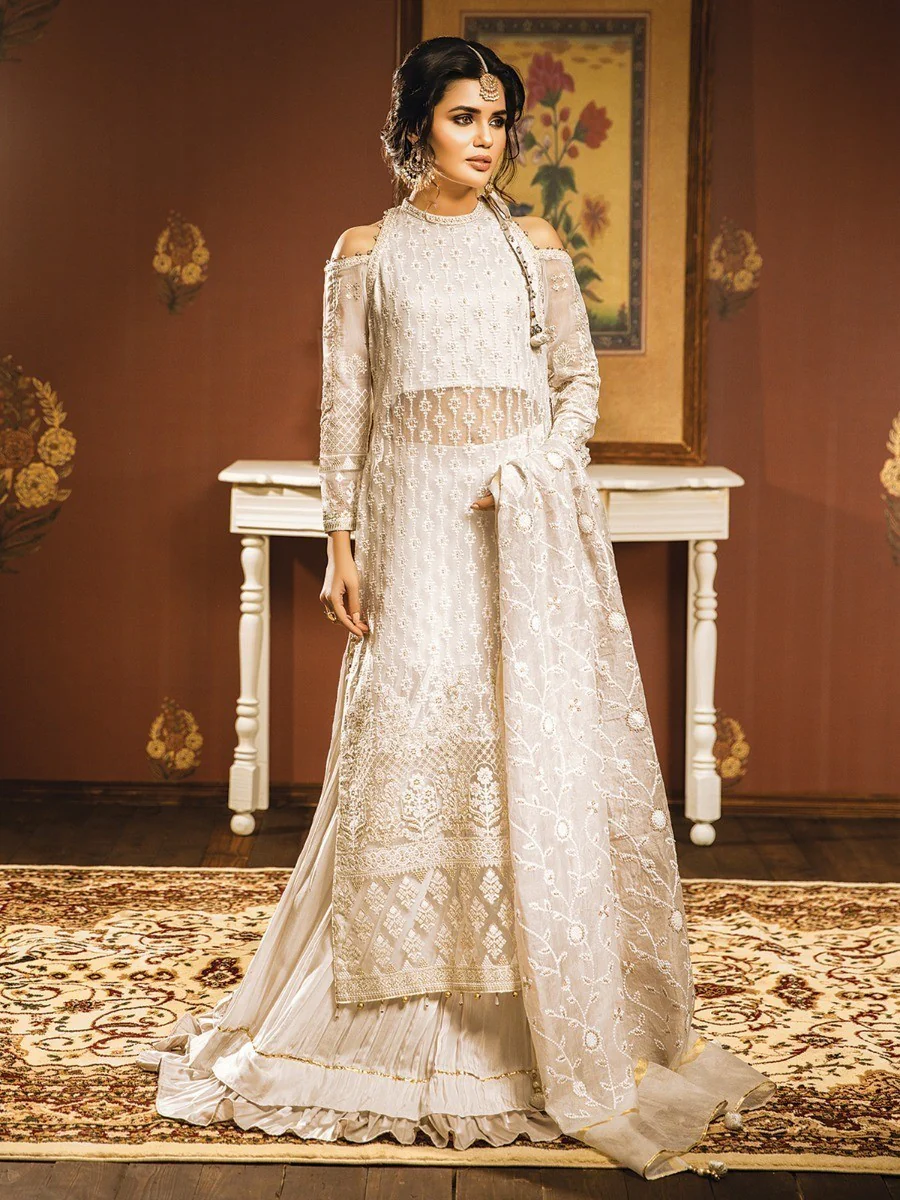 Embroidered Chiffon Suit - EWU20F11-19957