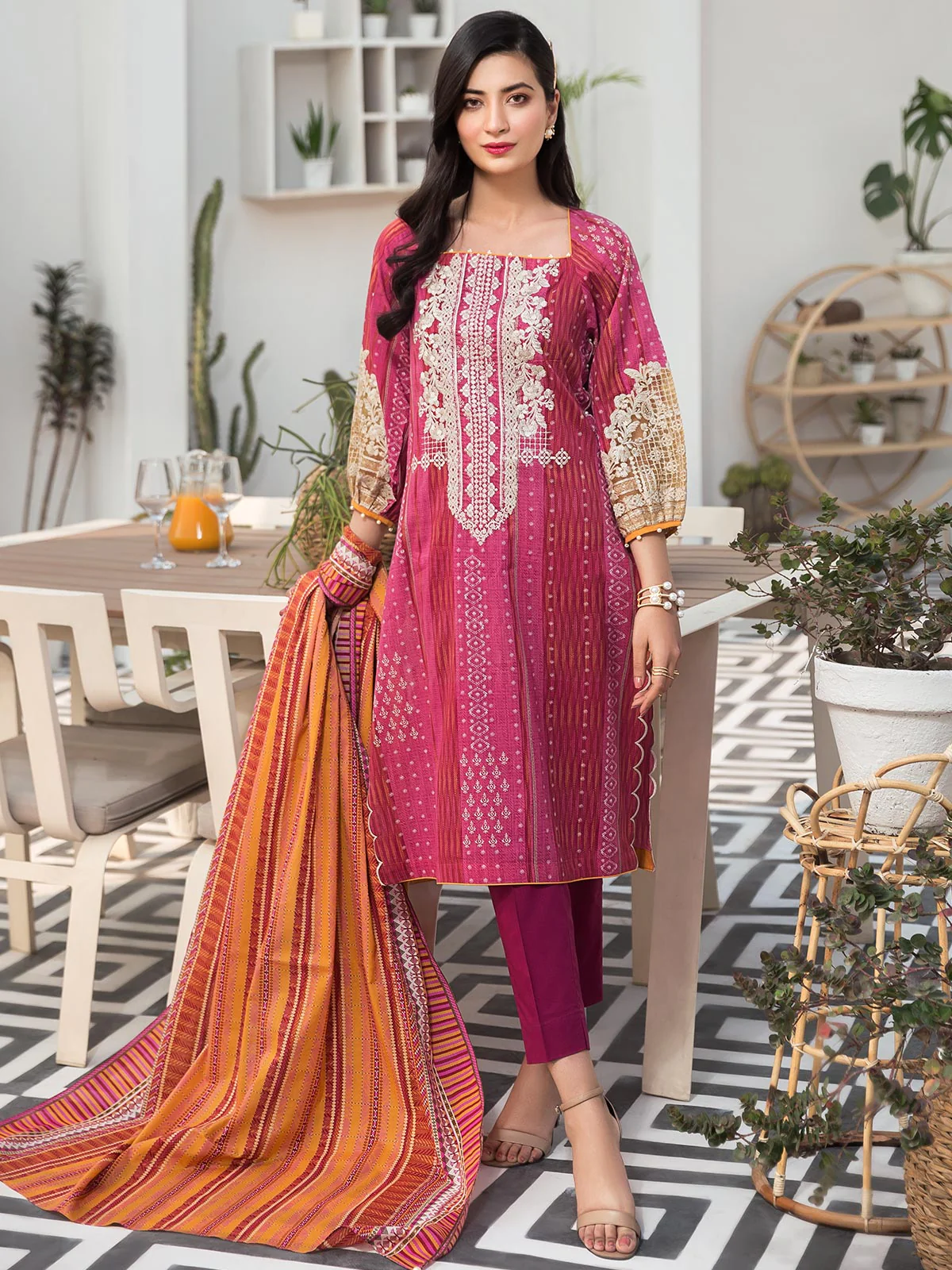 Embroidered Suit - EWU20V1-19932