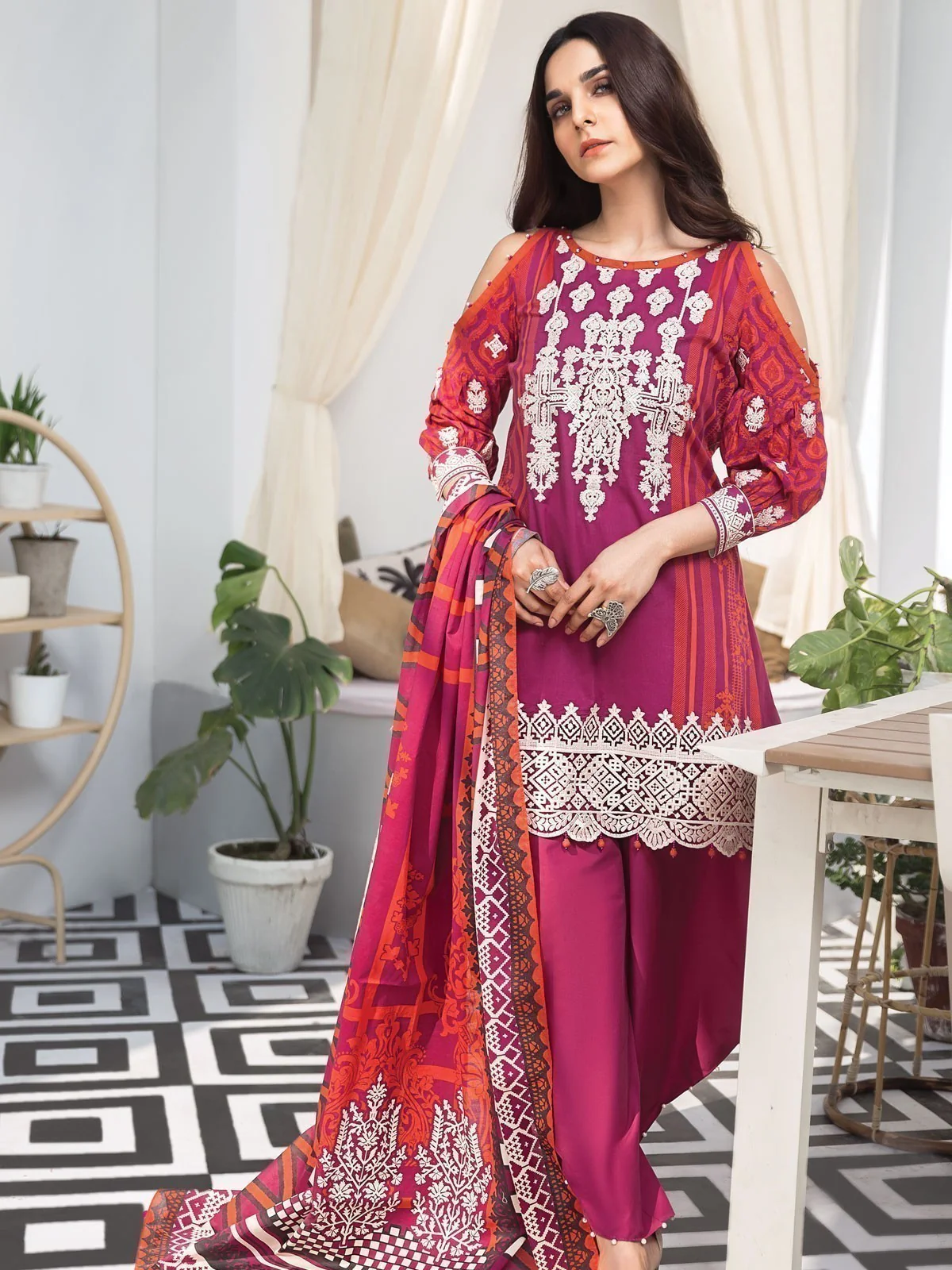 Embroidered Suit - EWU20V1-19933