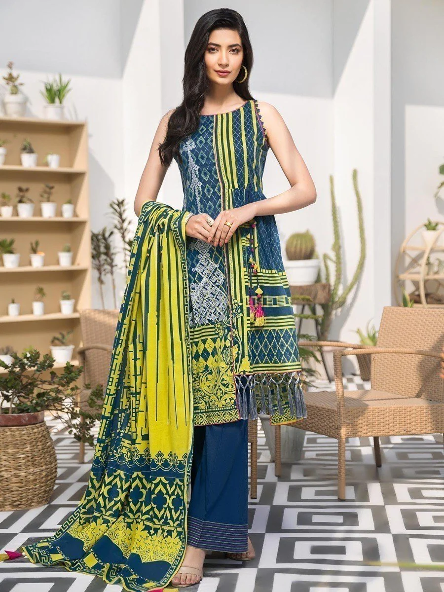 Embroidered Lawn Suit - EWU20V1-19937