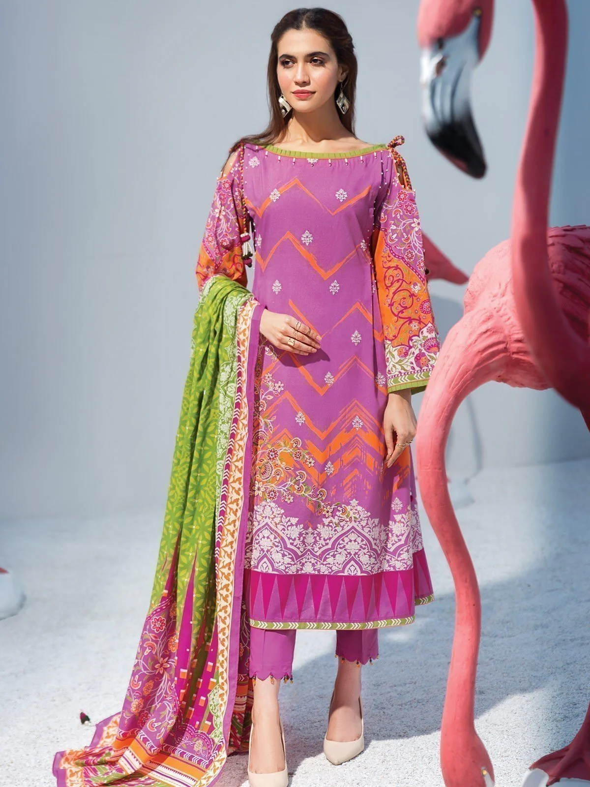 Embroidered Suit - EWU20V1-20011