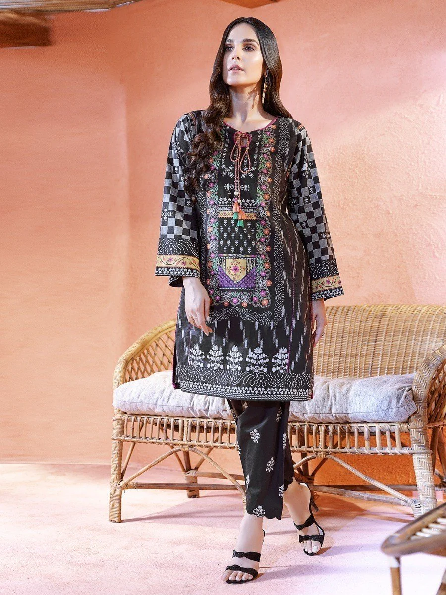 Embroidered Cambric Shirt Trouser - EWU20V7-20132