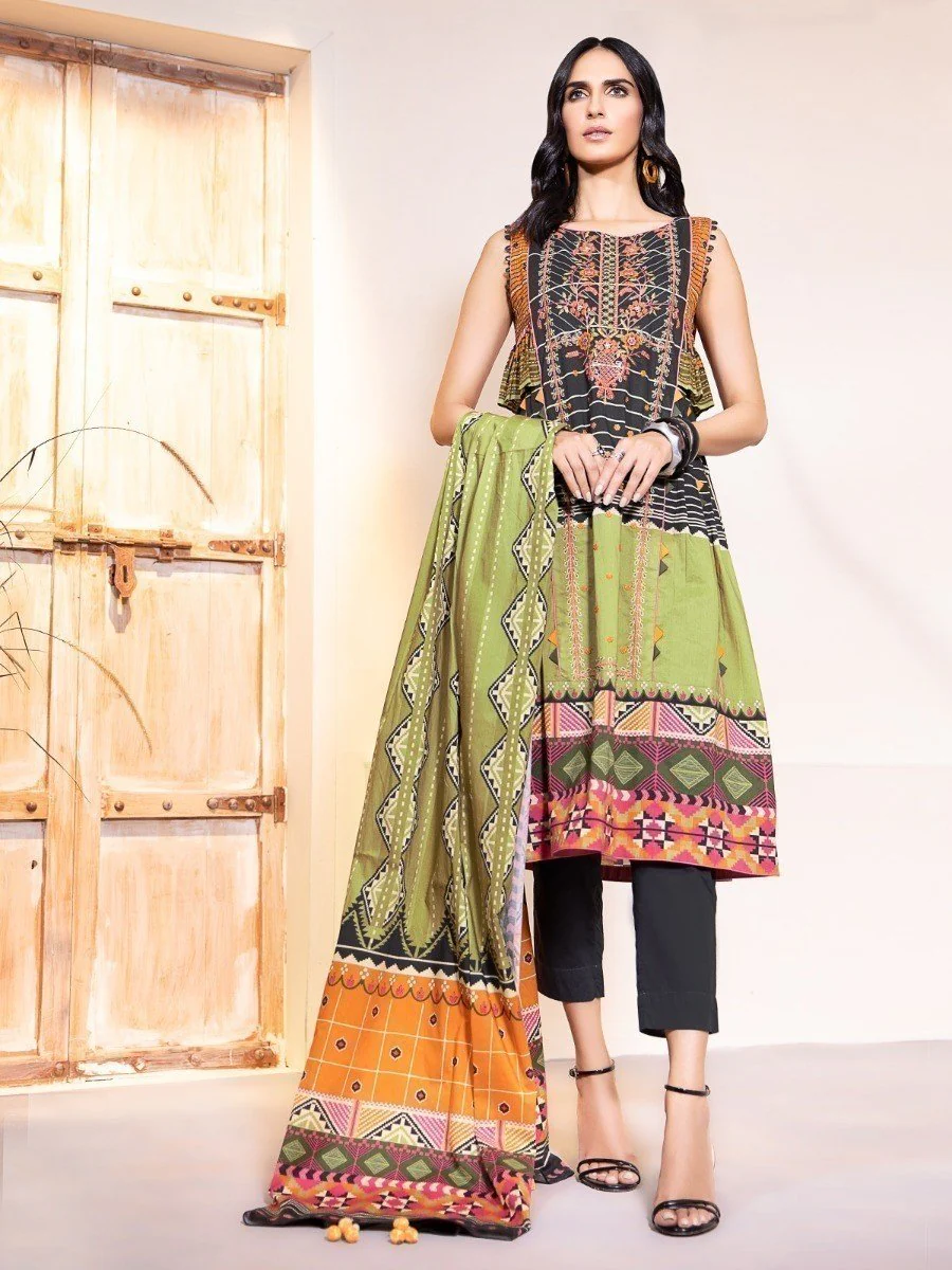 Embroidered Cambric Suit - EWU20V7-20142