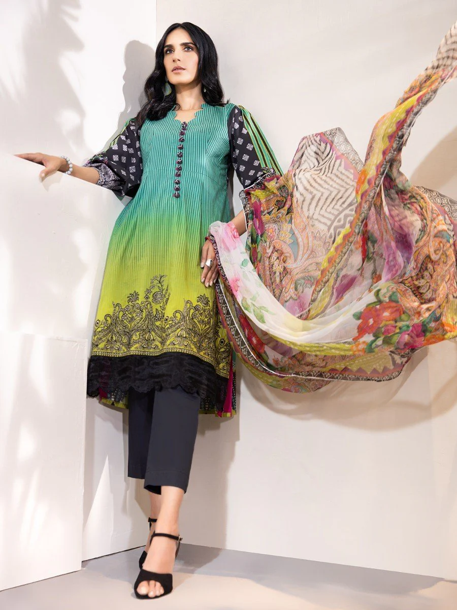 Embroidered Cambric Suit - EWU20V7-20158