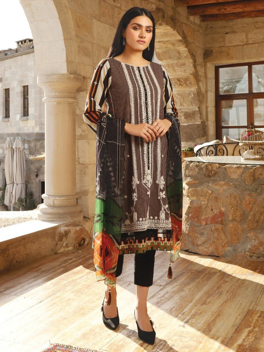 Embroidered Khaddar Suit - EWU20W12-20154