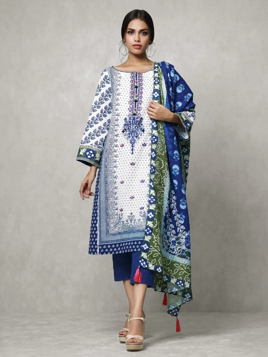 Embroidered Khaddar Suit - EWU20W12-20172