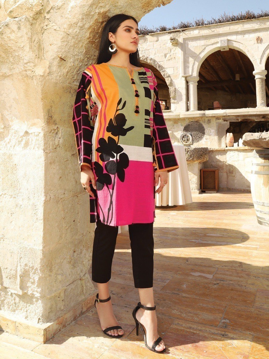 Embroidered Khaddar Shirt - EWU20W12-20192
