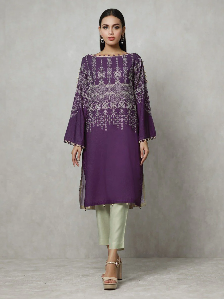 Embroidered Cotton Shirt - EWU20W12-20205