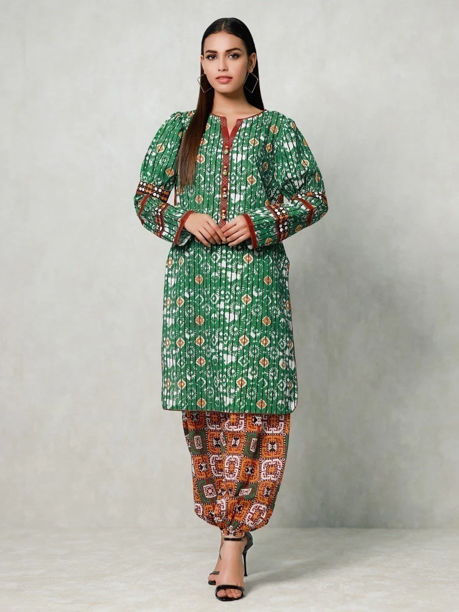 Embroidered Khaddar Shirt Trouser - EWU20W12-20211
