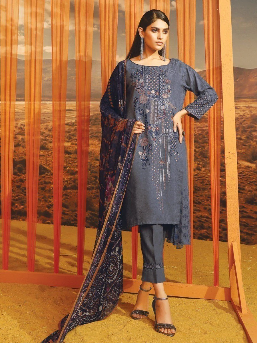 Embroidered Jacquard Suit - EWU20W8-19829