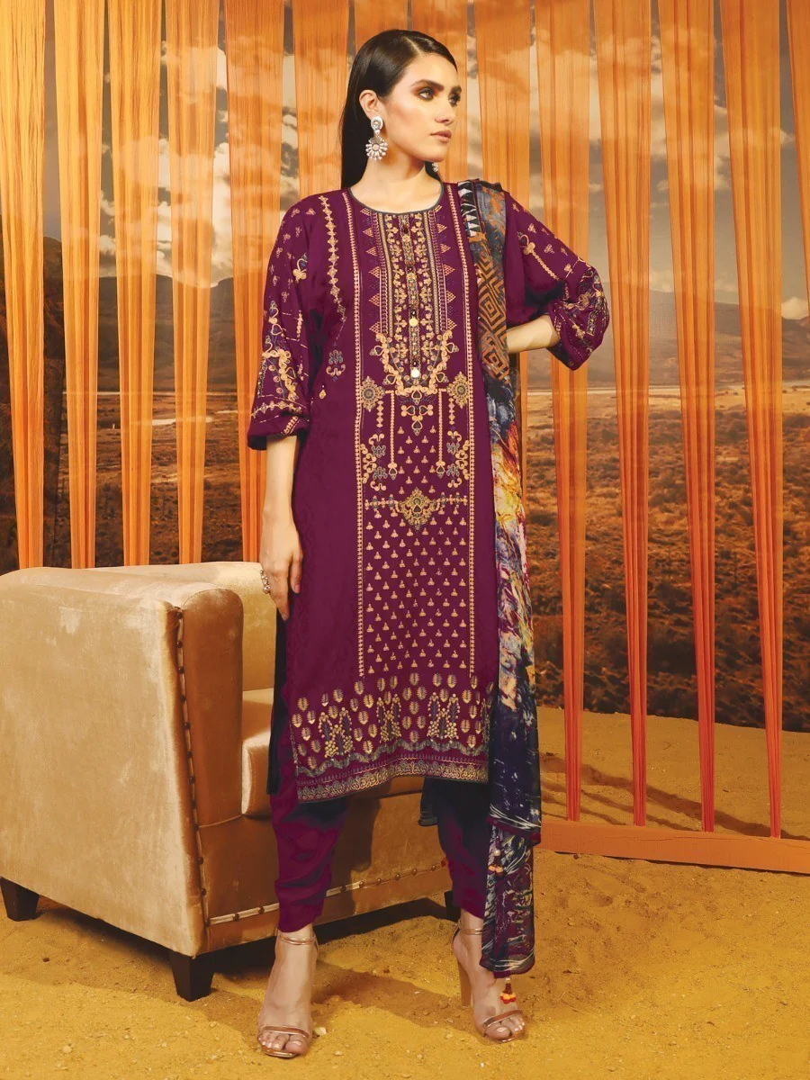 Embroidered Jacquard Suit - EWU20W8-19832