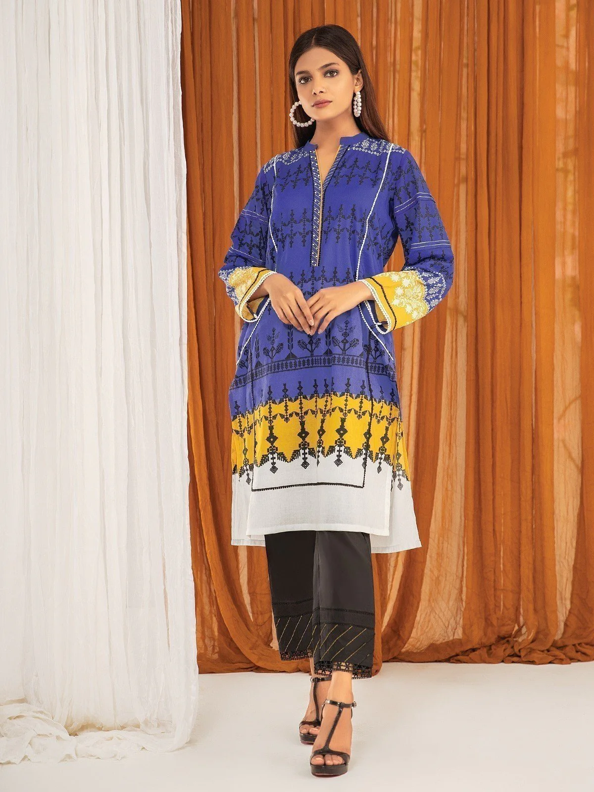 Printed Lawn Shirt - EWU21A1-20566