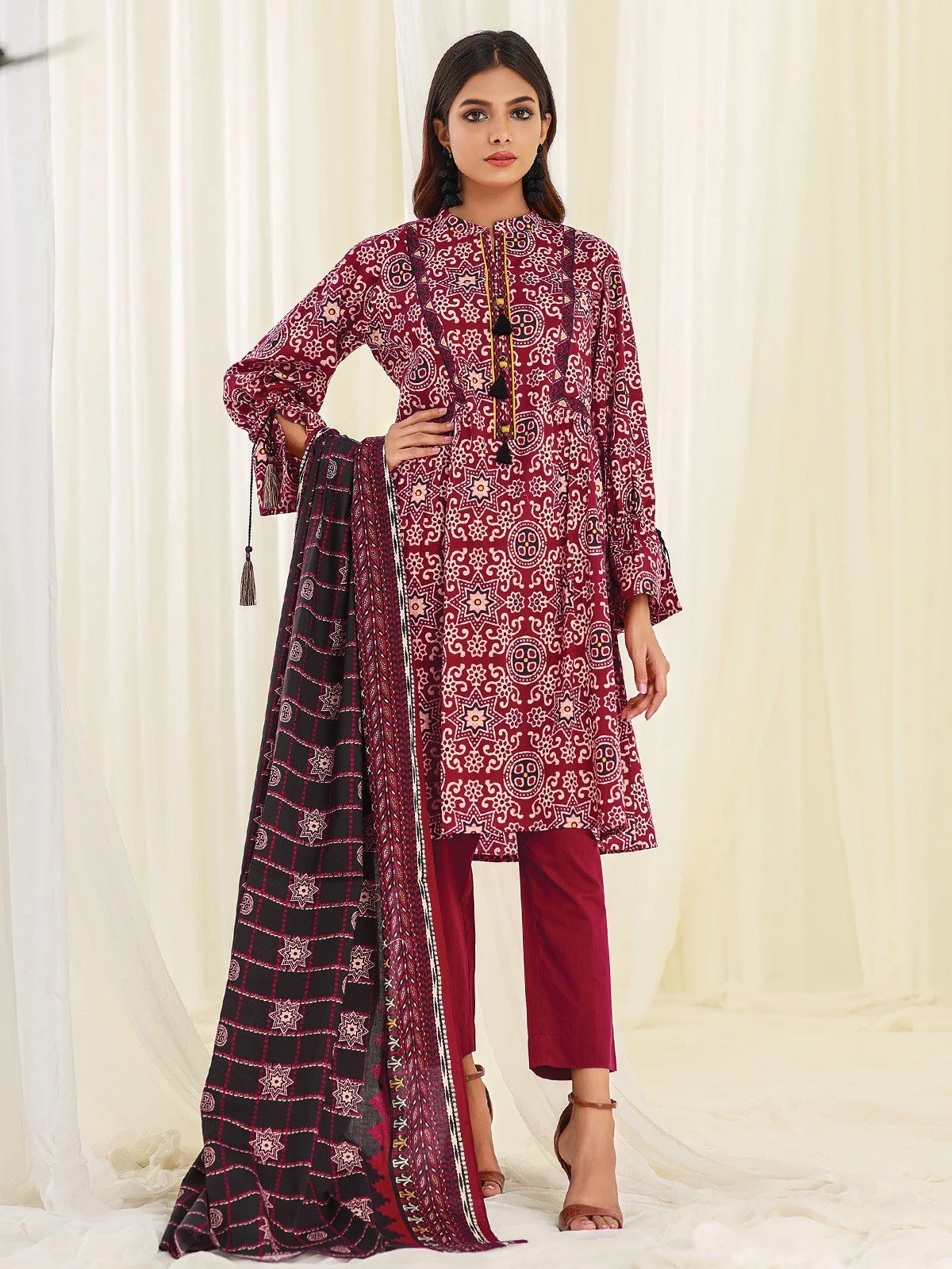 Printed Lawn Shirt Dupatta - EWU21A1-20580
