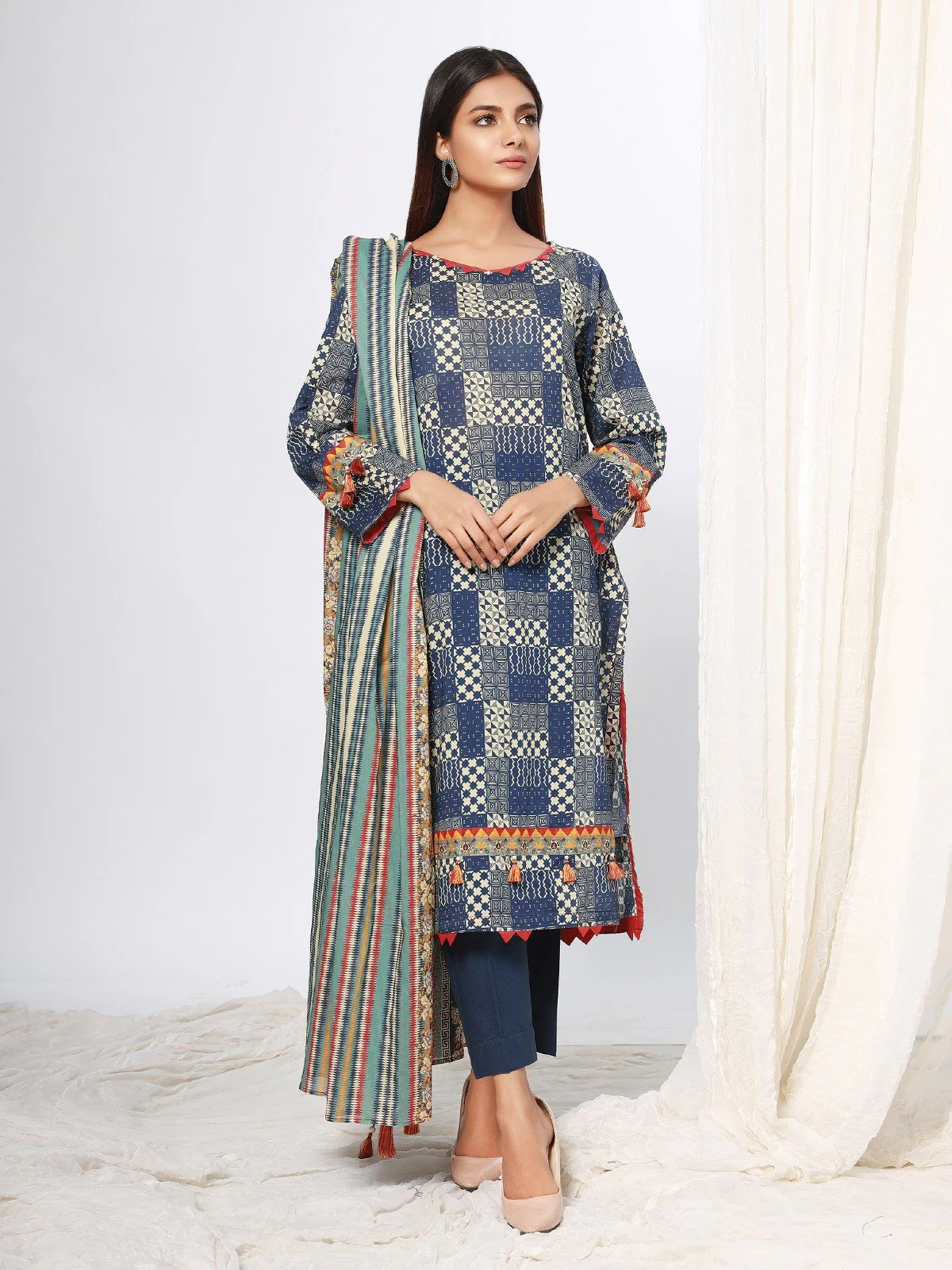 Printed Lawn Shirt Dupatta - EWU21A1-20692
