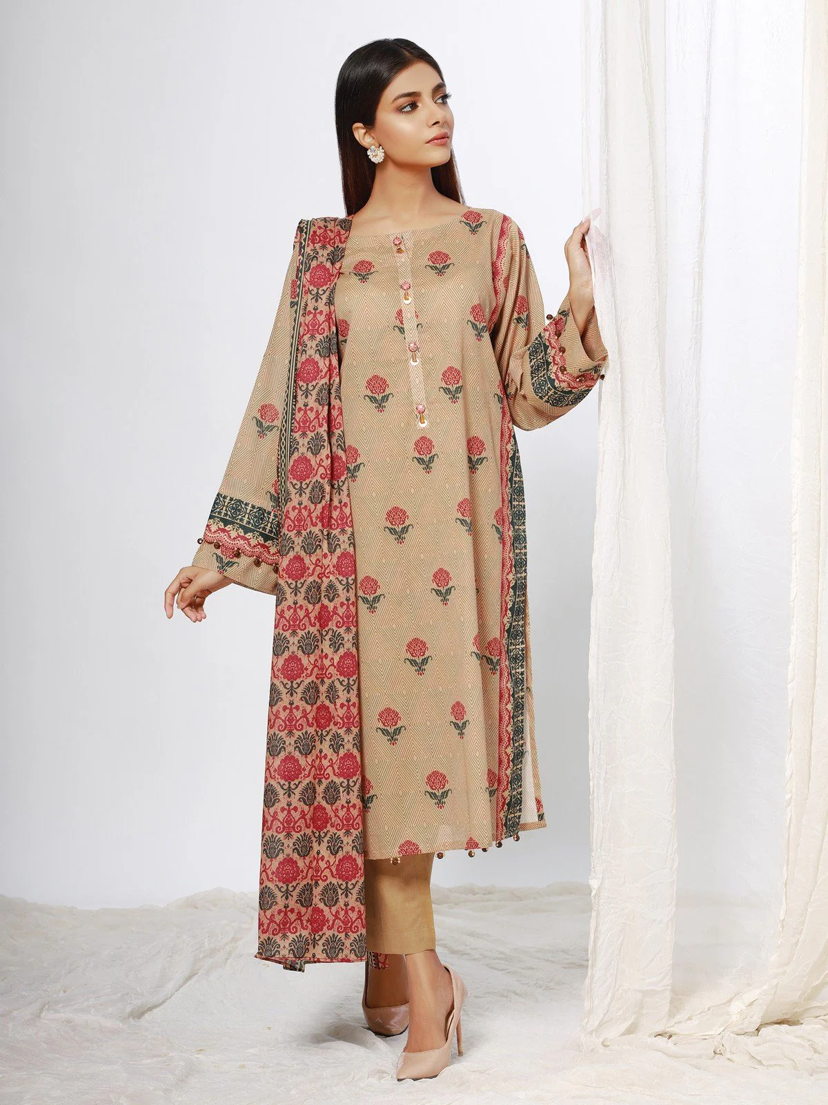 Printed Lawn Suit - EWU21A1-20721