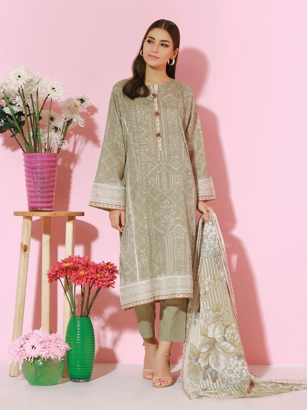 Printed Lawn Suit - EWU21A1-20726