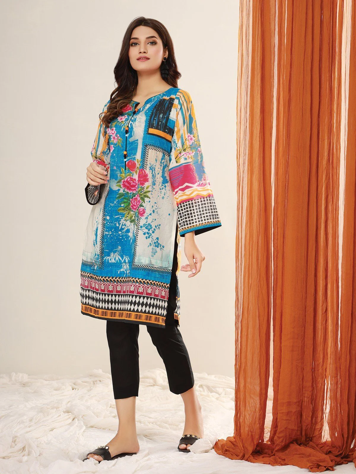 Printed Lawn Shirt - EWU21A1-20765