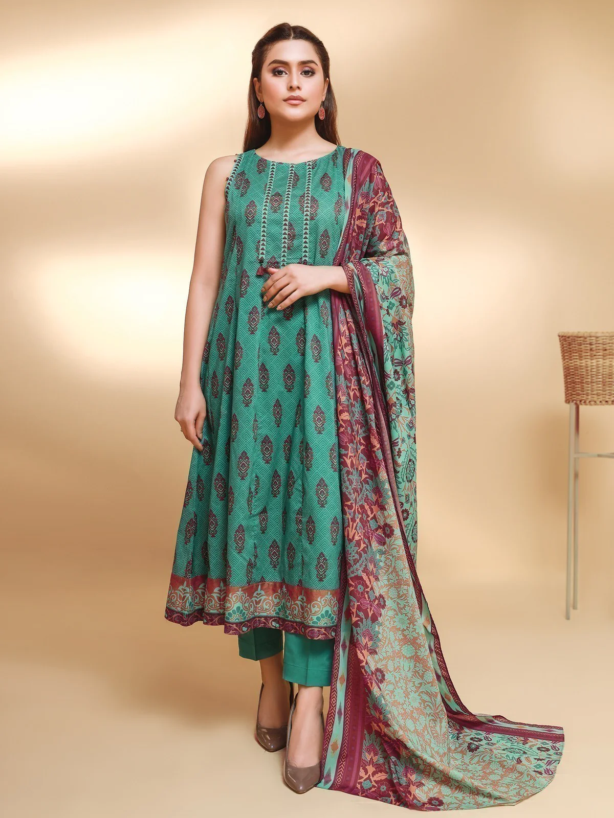 Printed Cambric Suit - EWU21A7-21203
