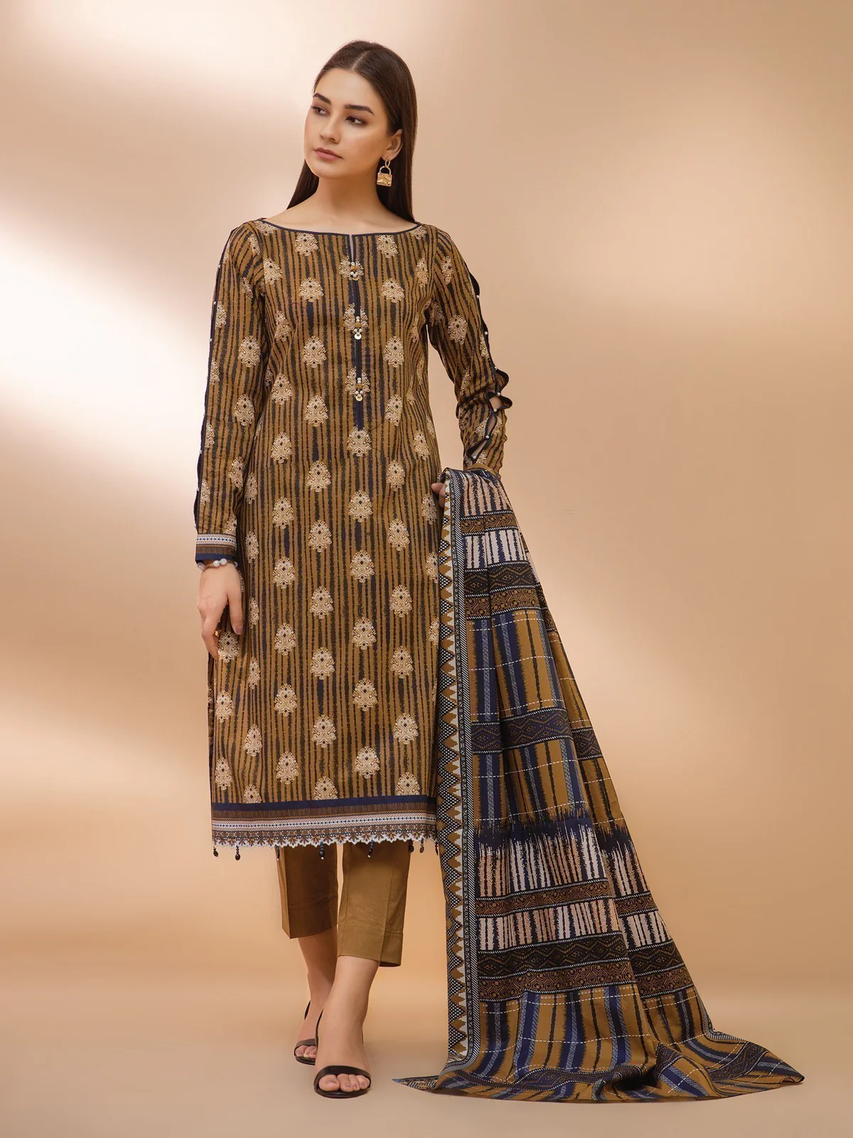 Printed Cambric Suit - EWU21A7-21204