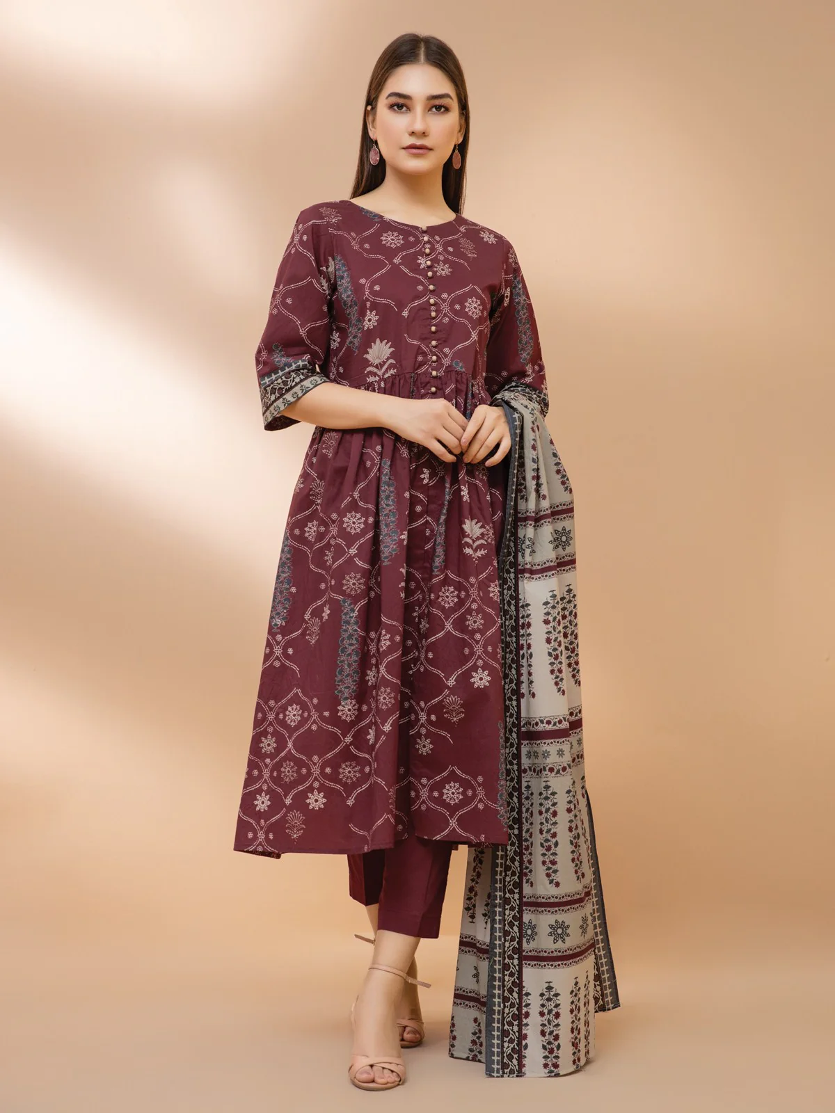 Printed Cambric Suit - EWU21A7-21205