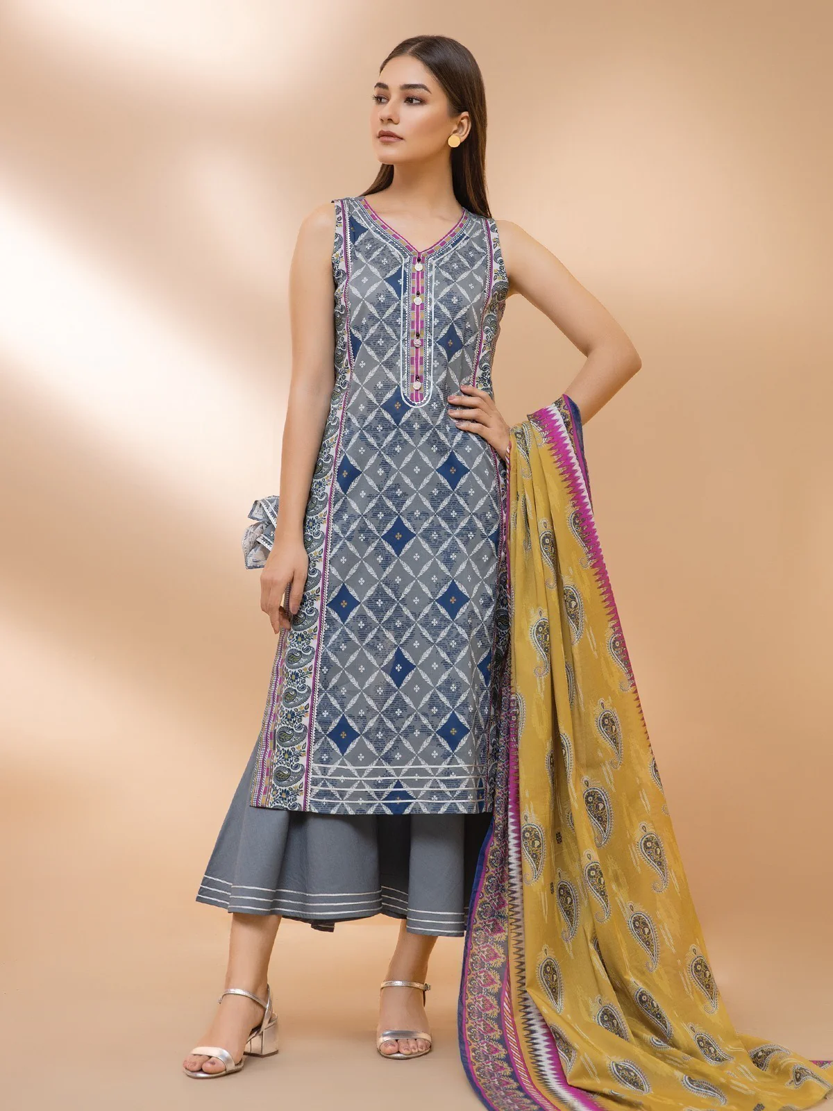 Printed Cambric Suit - EWU21A7-21236