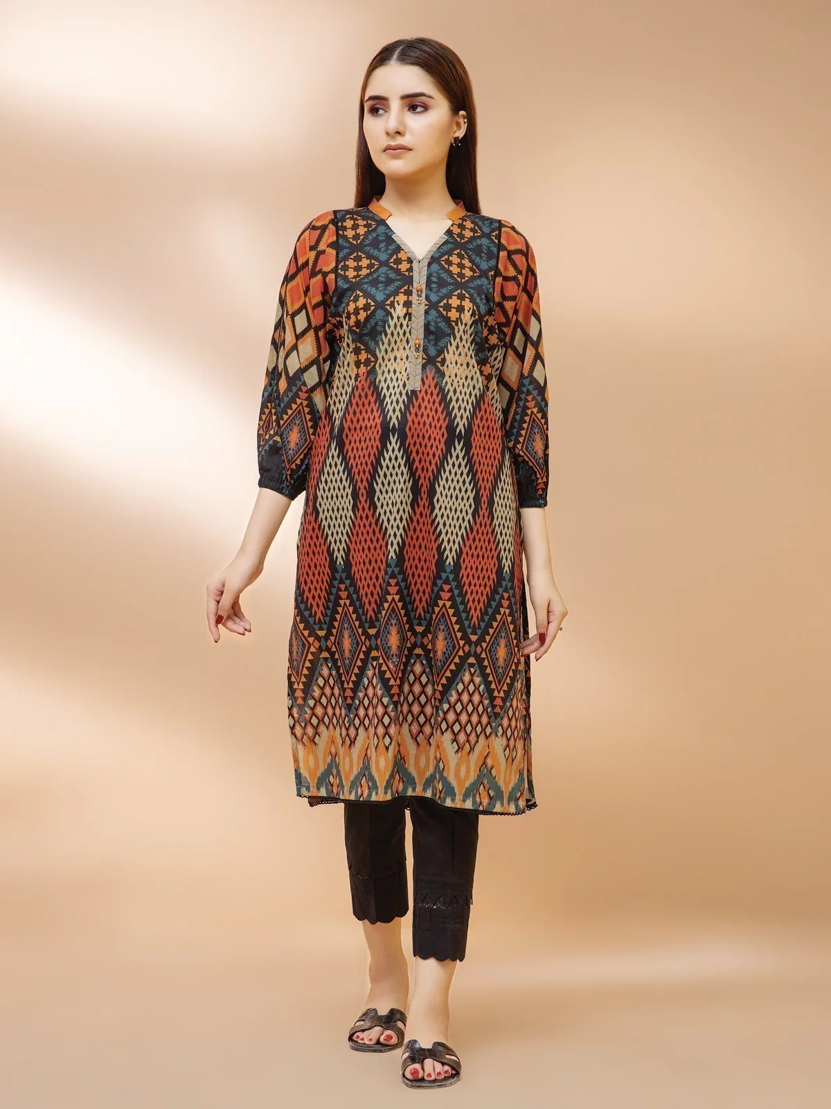 Printed Cambric Shirt - EWU21A7-21304