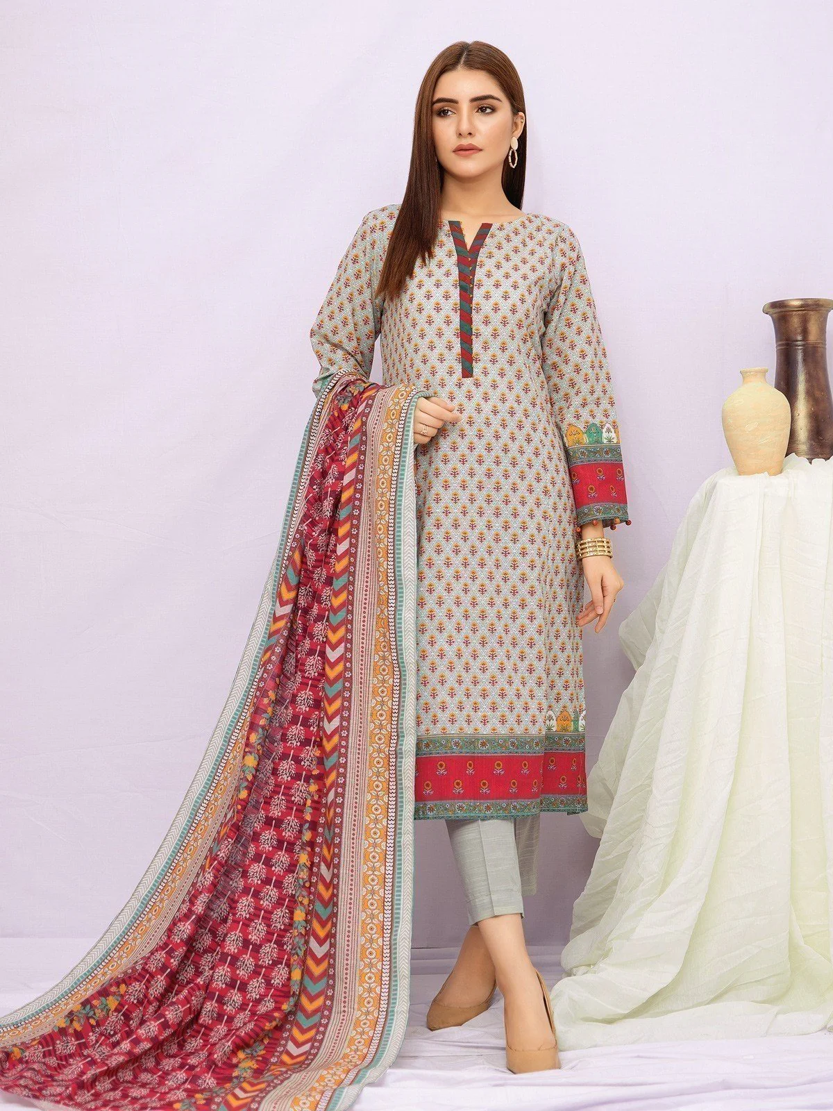 Printed Khaddar Suit - EWU21A9-21461