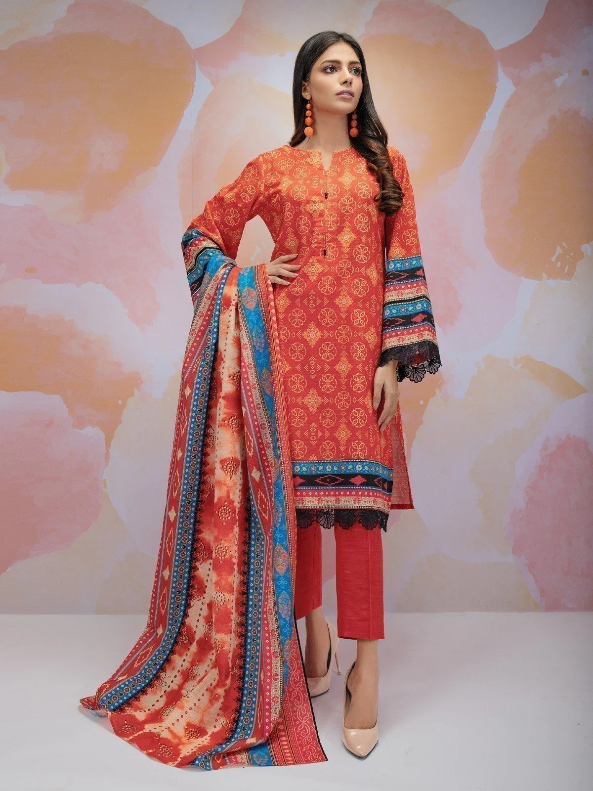 Printed Khaddar Suit - EWU21A9-21485