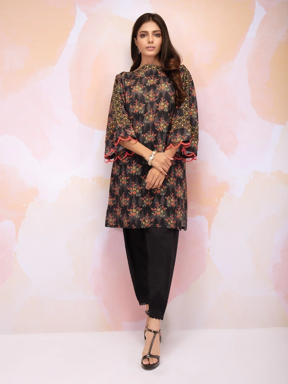 Printed Khaddar Shirt - EWU21A9-21583