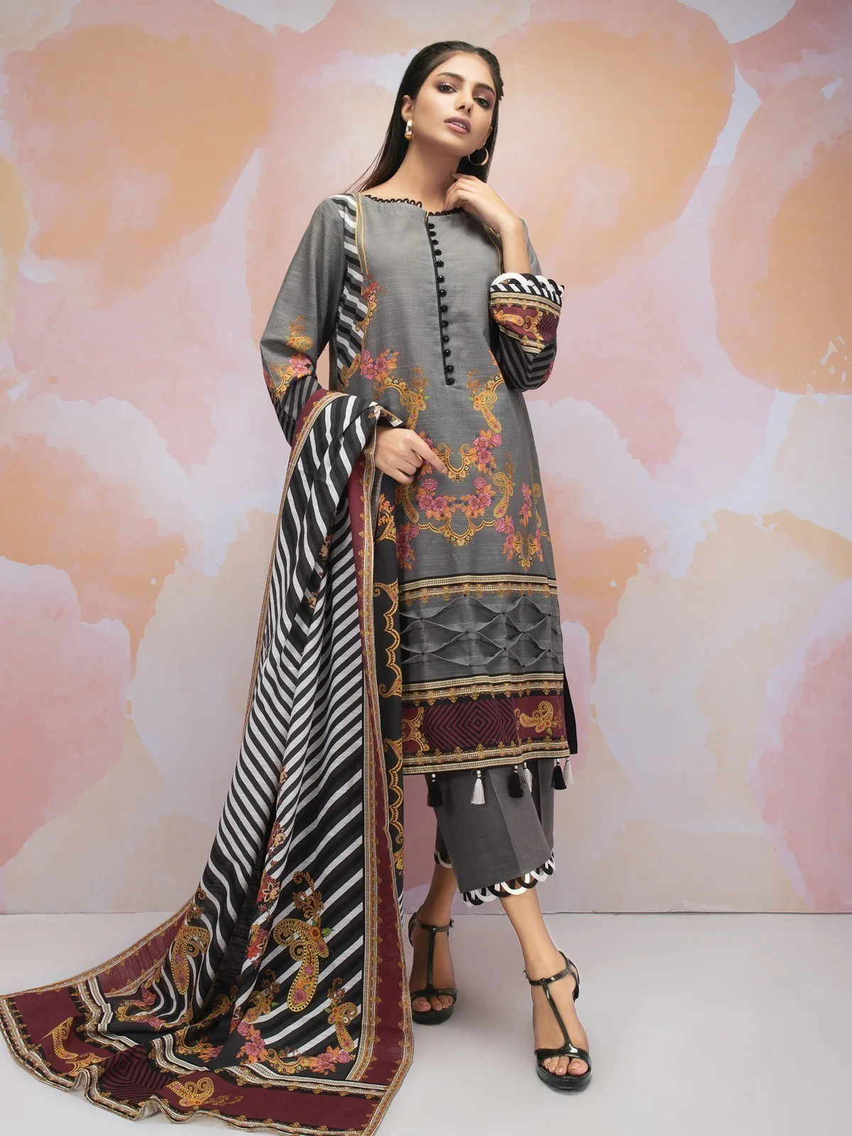 Printed Khaddar Suit - EWU21A9-21598