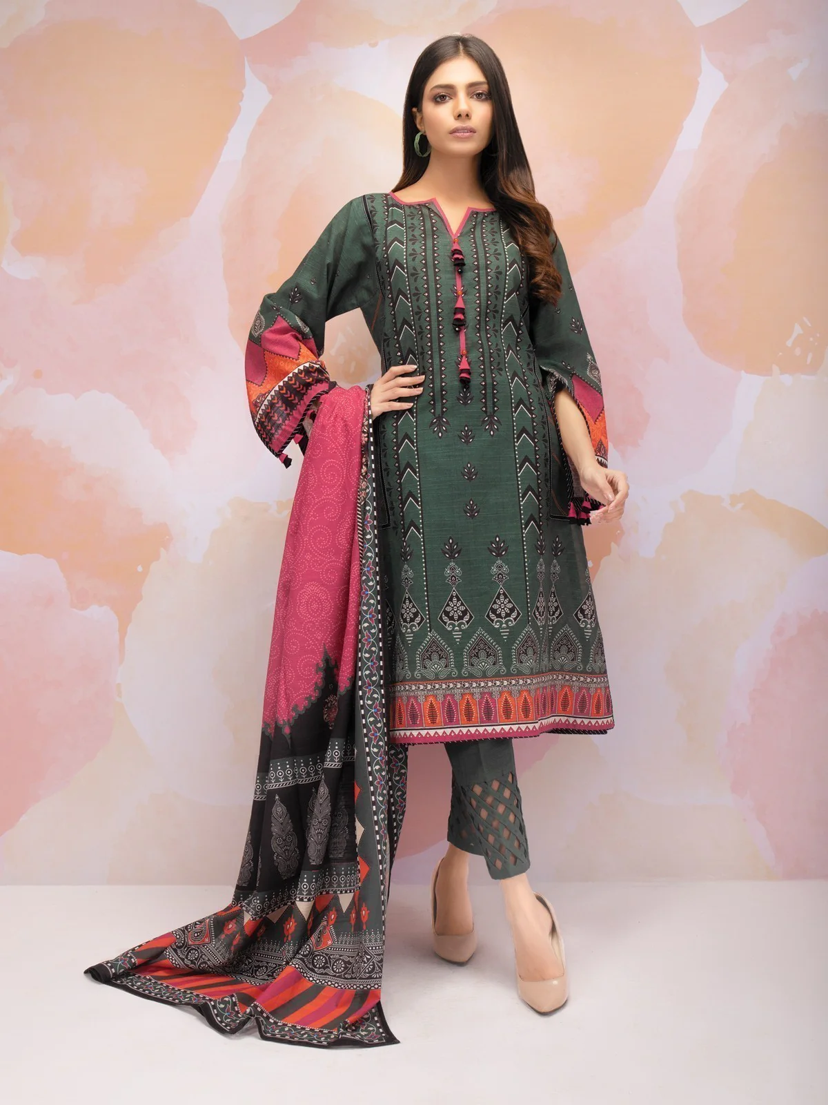 Printed Khaddar Suit - EWU21A9-21605