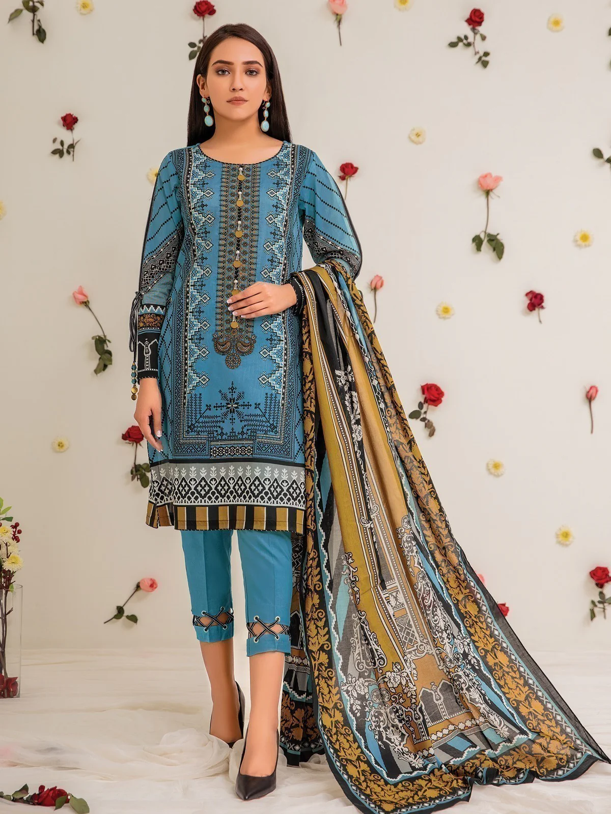 Embroidered Lawn Suit - EWU21V2-20407