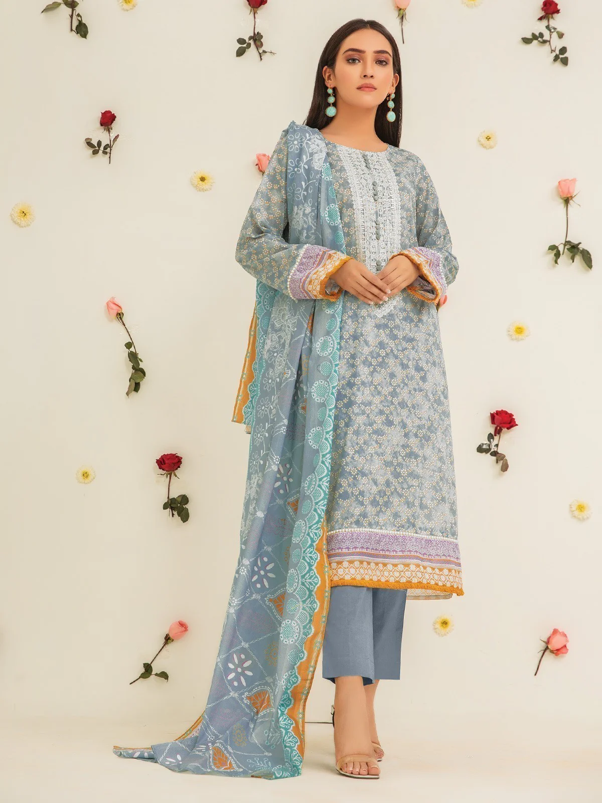 Embroidered Lawn Suit - EWU21V2-20410