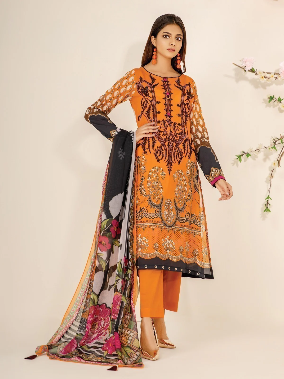Embroidered Lawn Suit - EWU21V2-20459