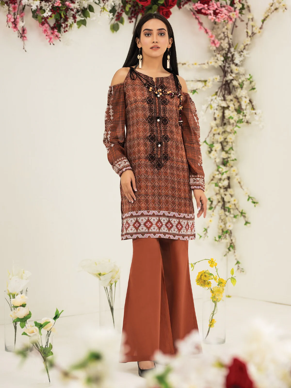 Embroidered Lawn Shirt - EWU21V2-20529