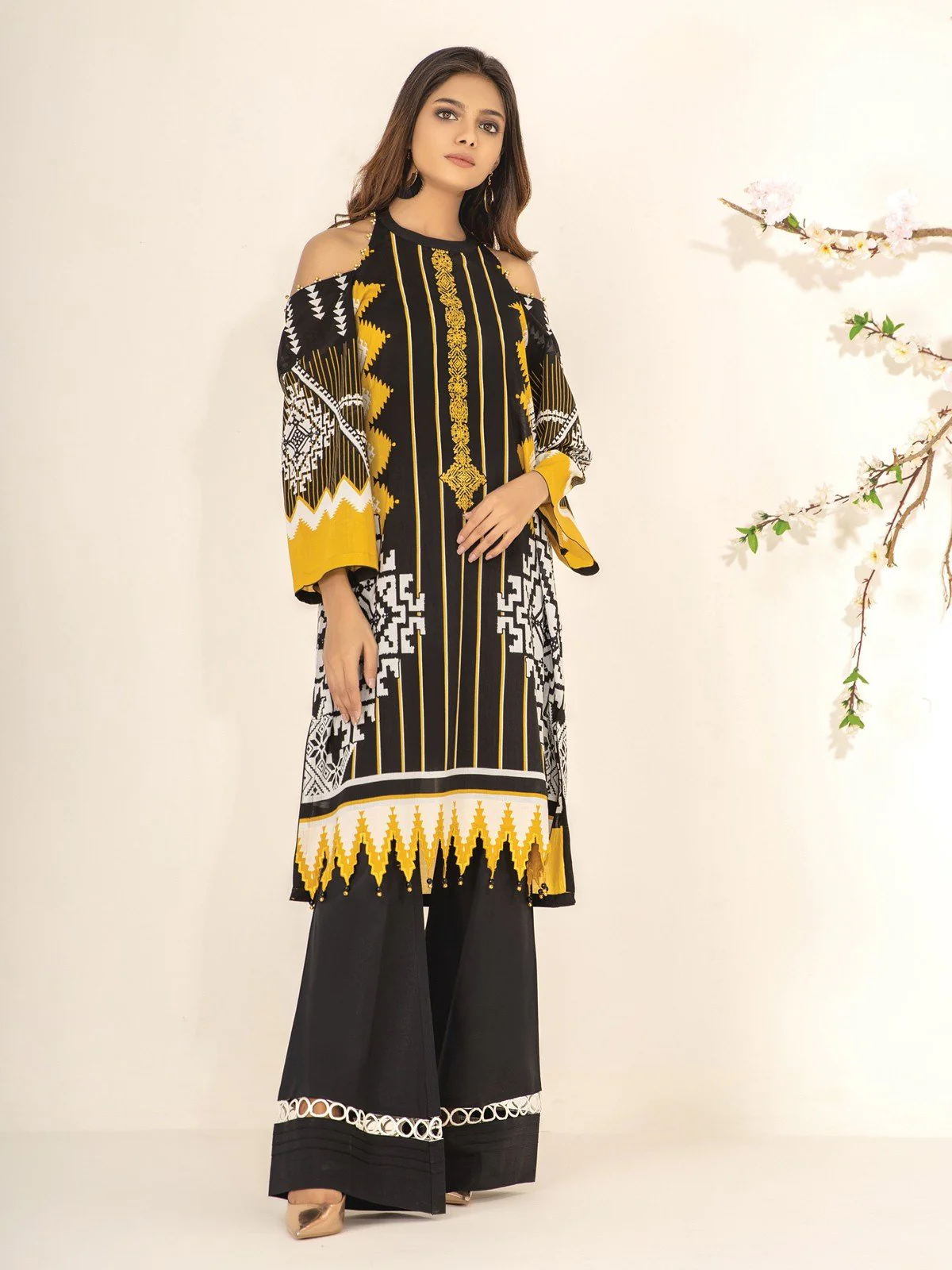 Embroidered Lawn Shirt - EWU21V2-20533