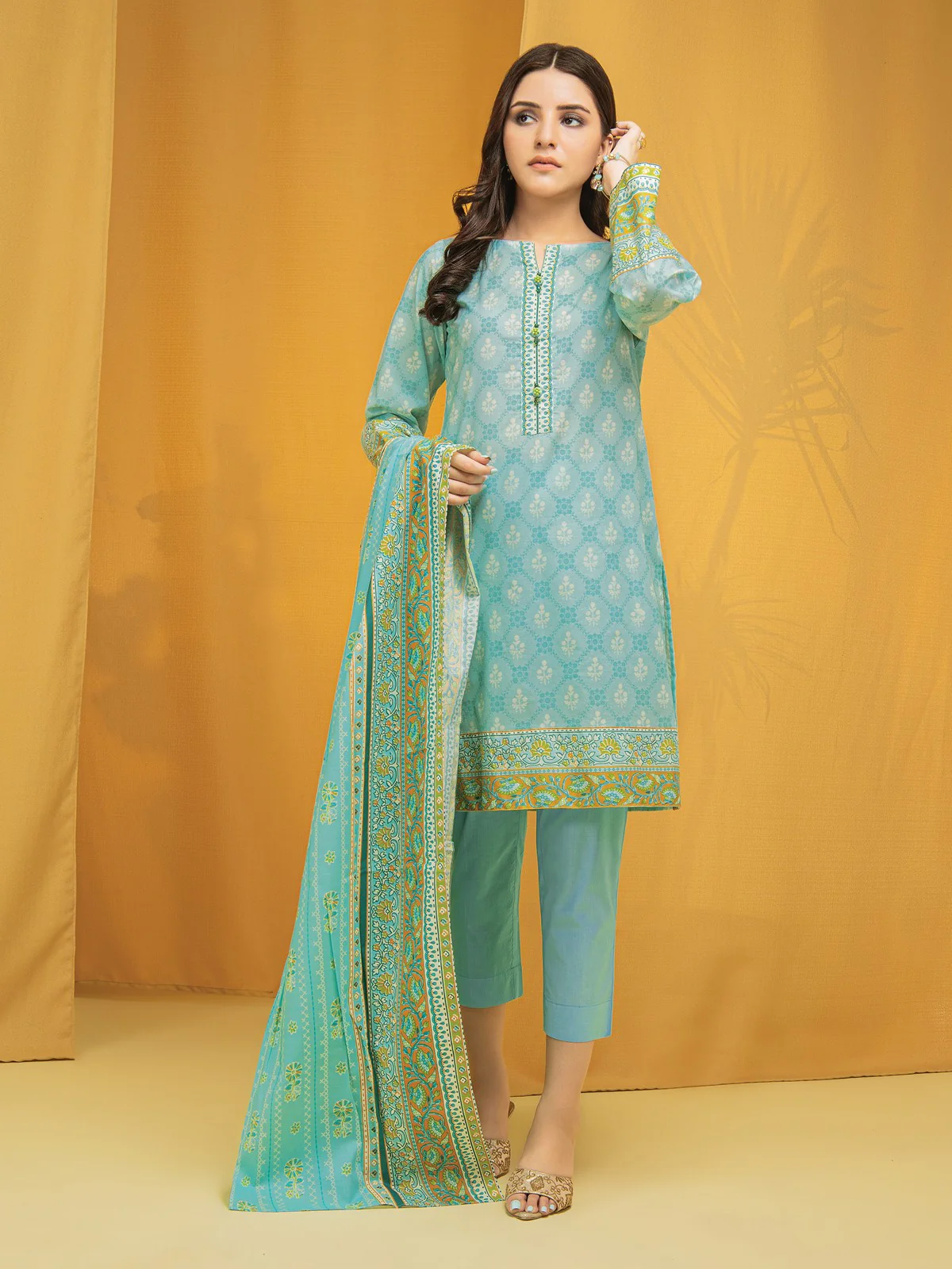 Printed Lawn Suit - EWU22A1-23027