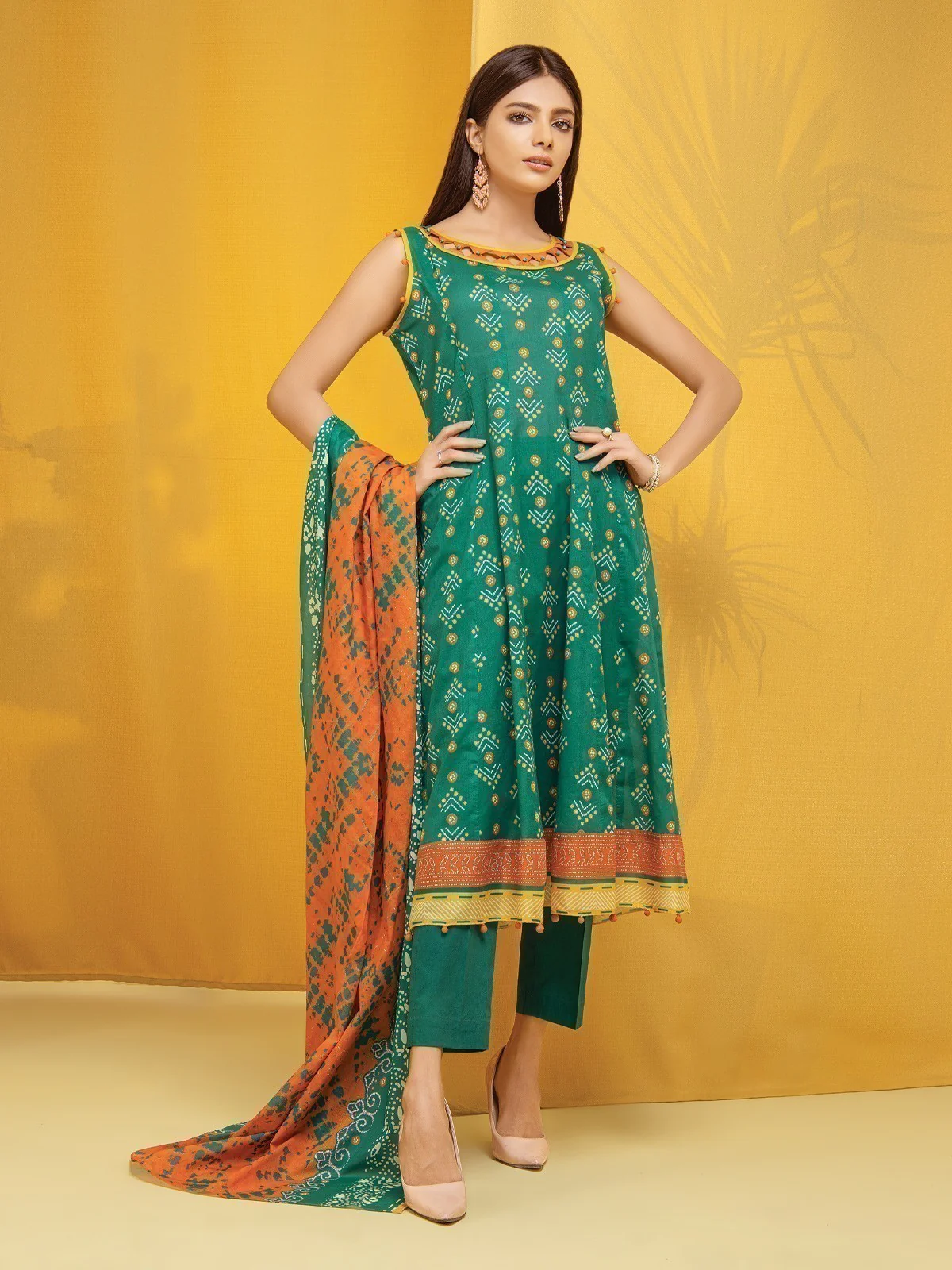 Printed Lawn Suit - EWU22A1-23033