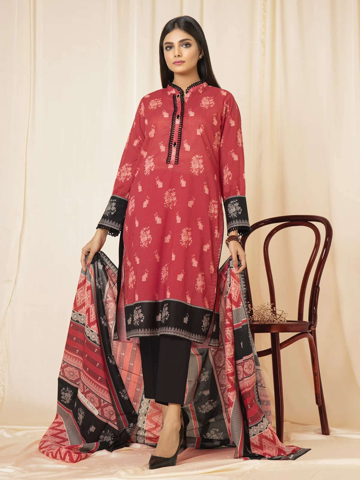 Printed Lawn Suit - EWU22A1-23037