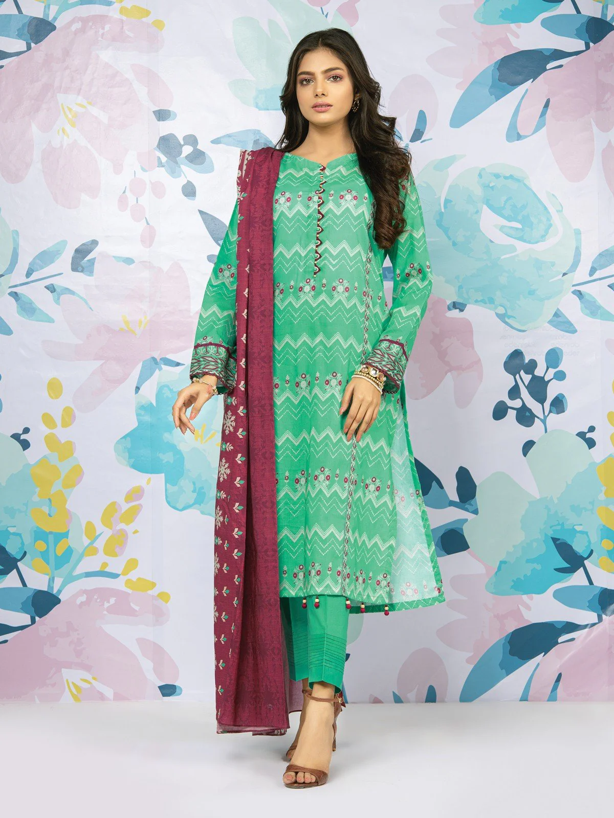 Printed Lawn Suit - EWU22A1-23045