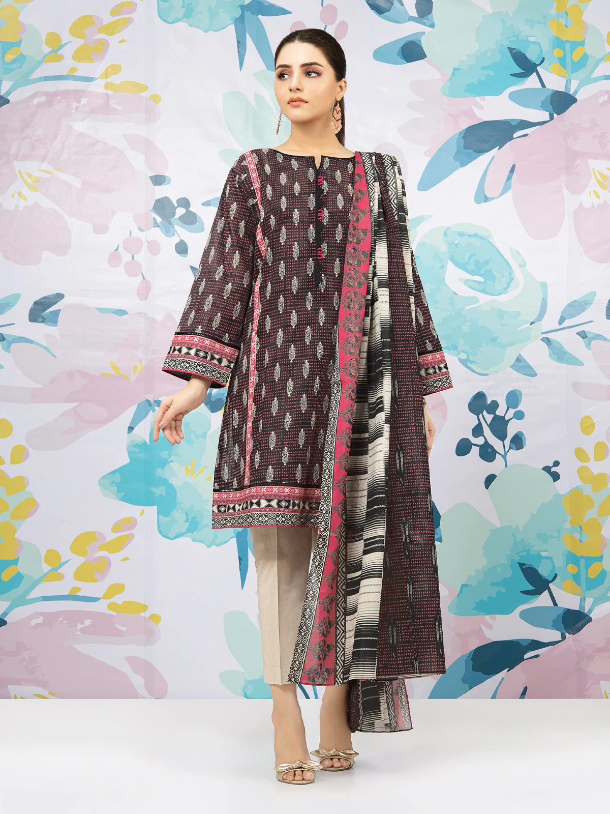 Printed Lawn Suit - EWU22A1-23051
