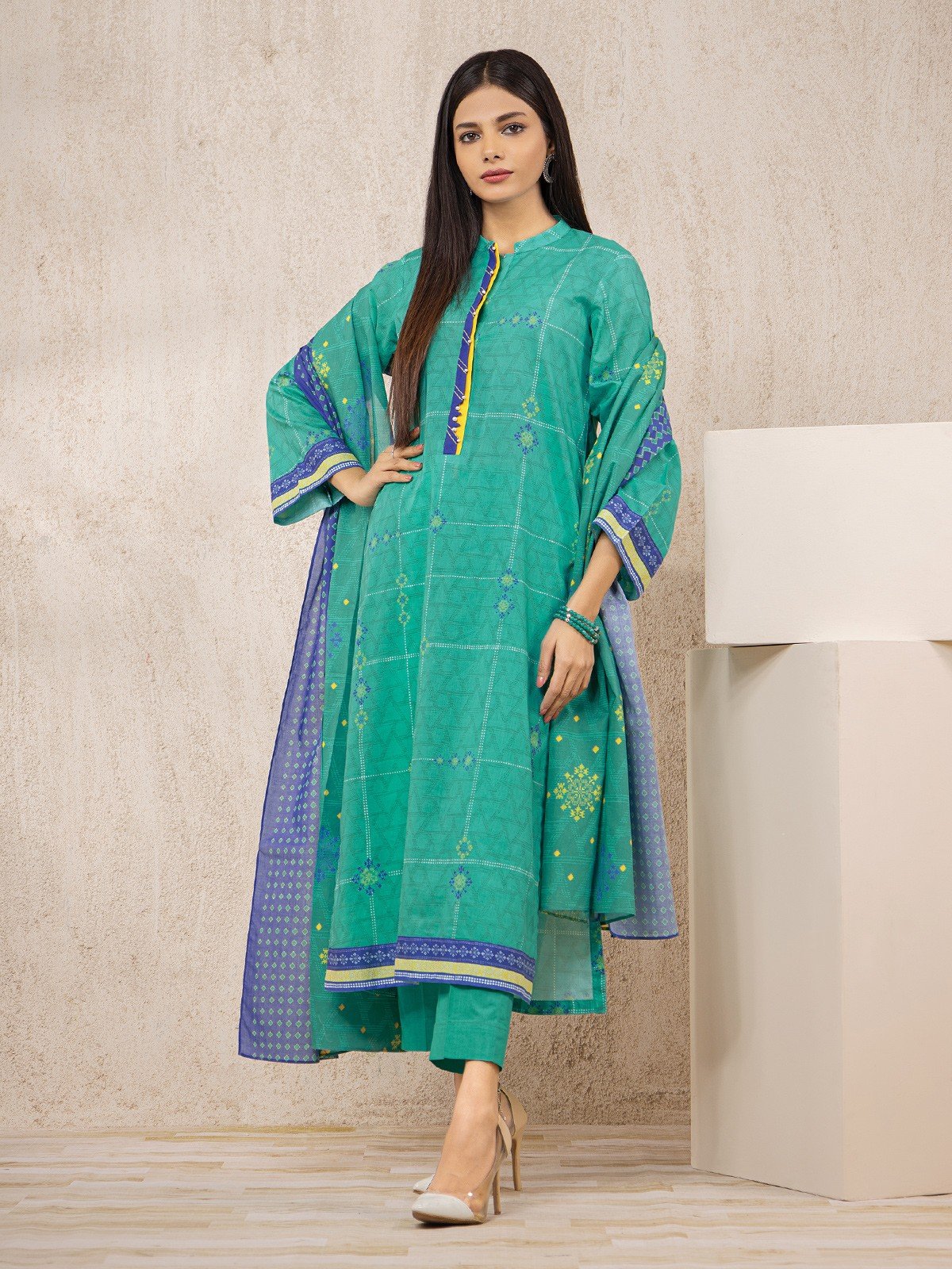 Printed Lawn Shirt - EWU22A1-23072S