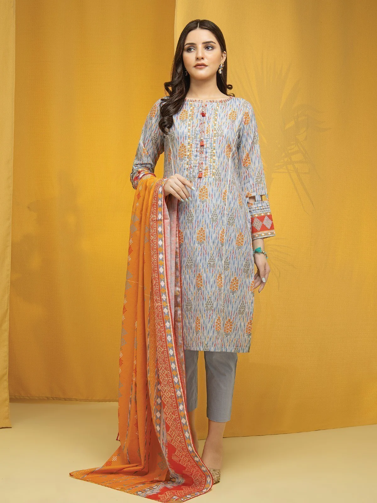 Printed Lawn Suit - EWU22A1-23184