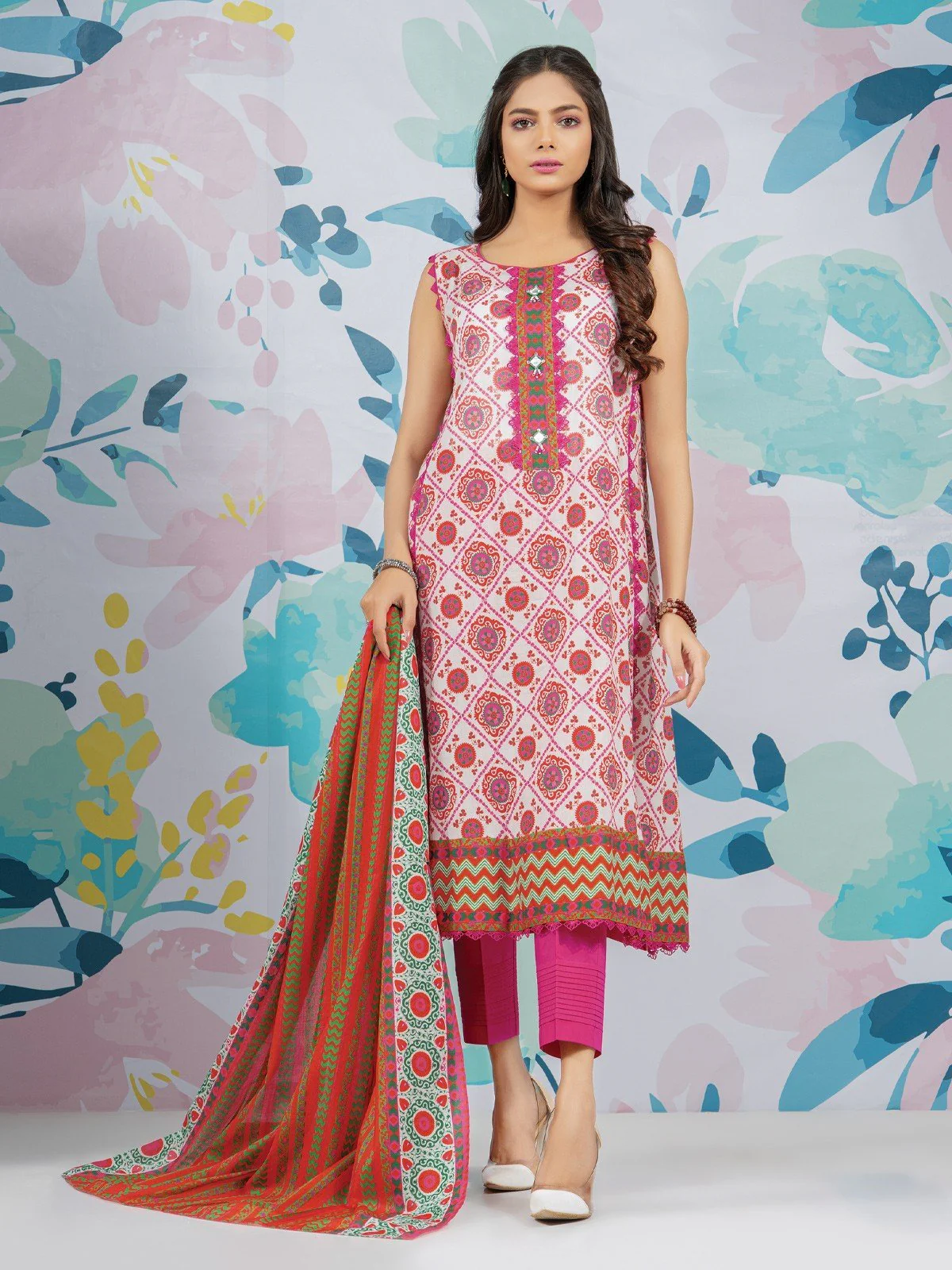 Printed Lawn Suit - EWU22A1-23195