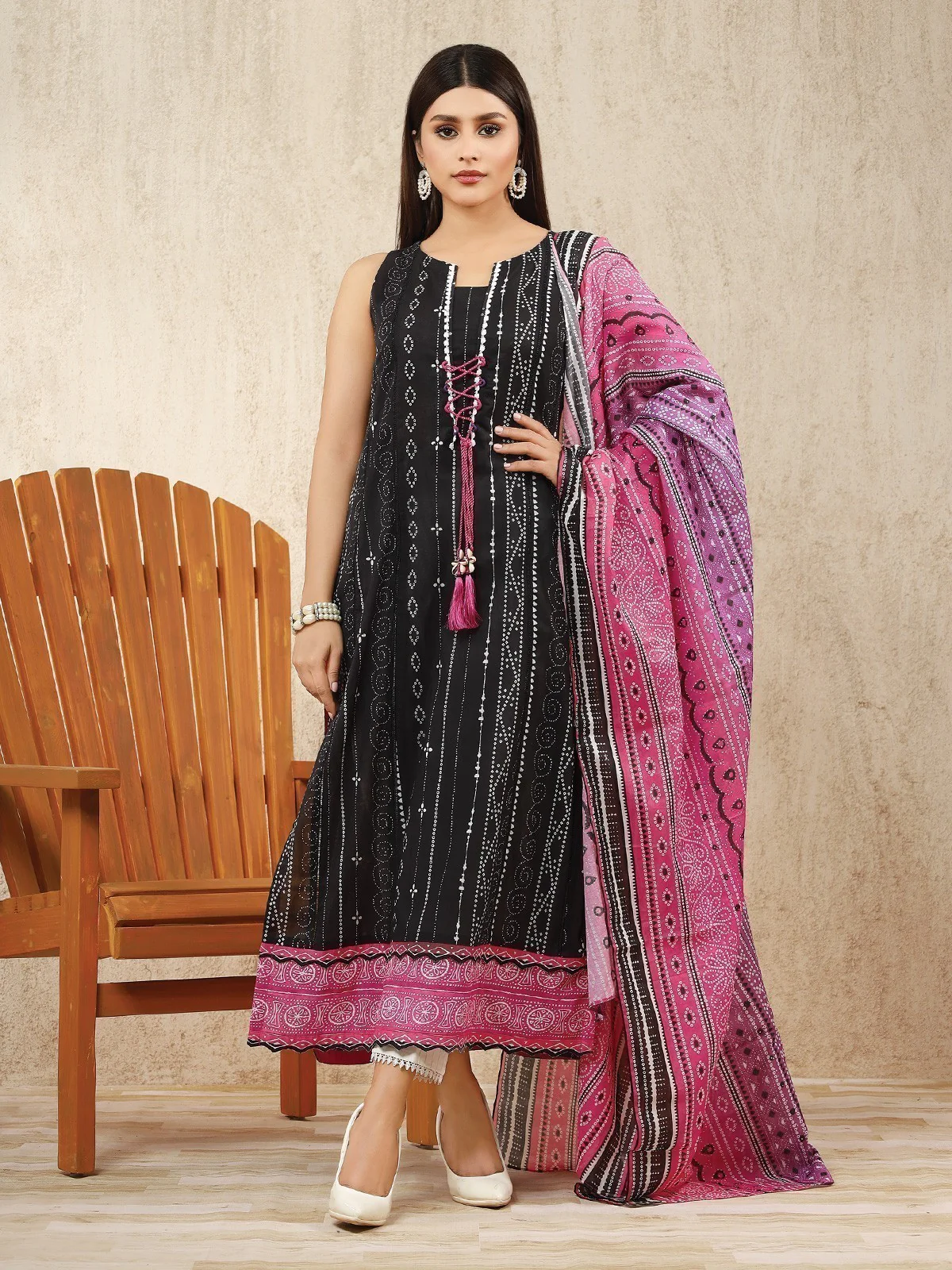 Printed Lawn Shirt Dupatta - EWU22A1-23249