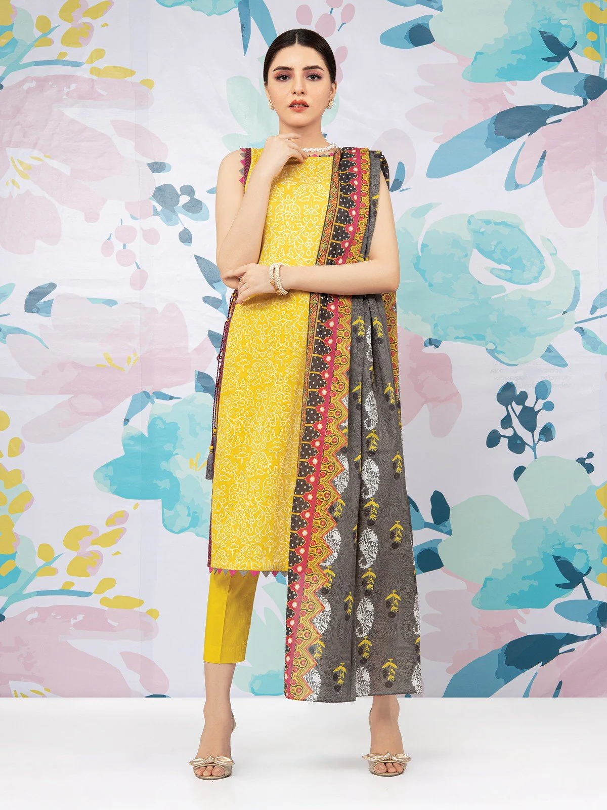 Printed Lawn Suit - EWU22A1-23425