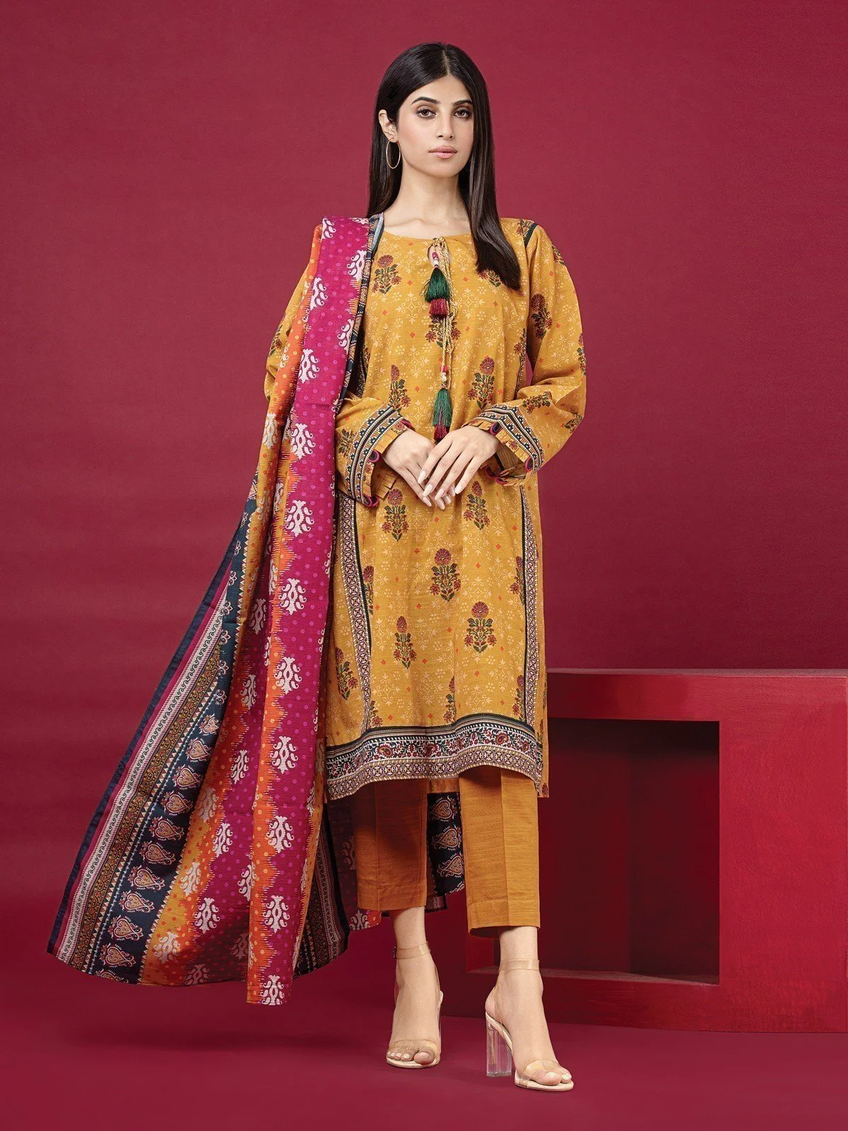 Printed Khaddar Suit - EWU22A3-24477