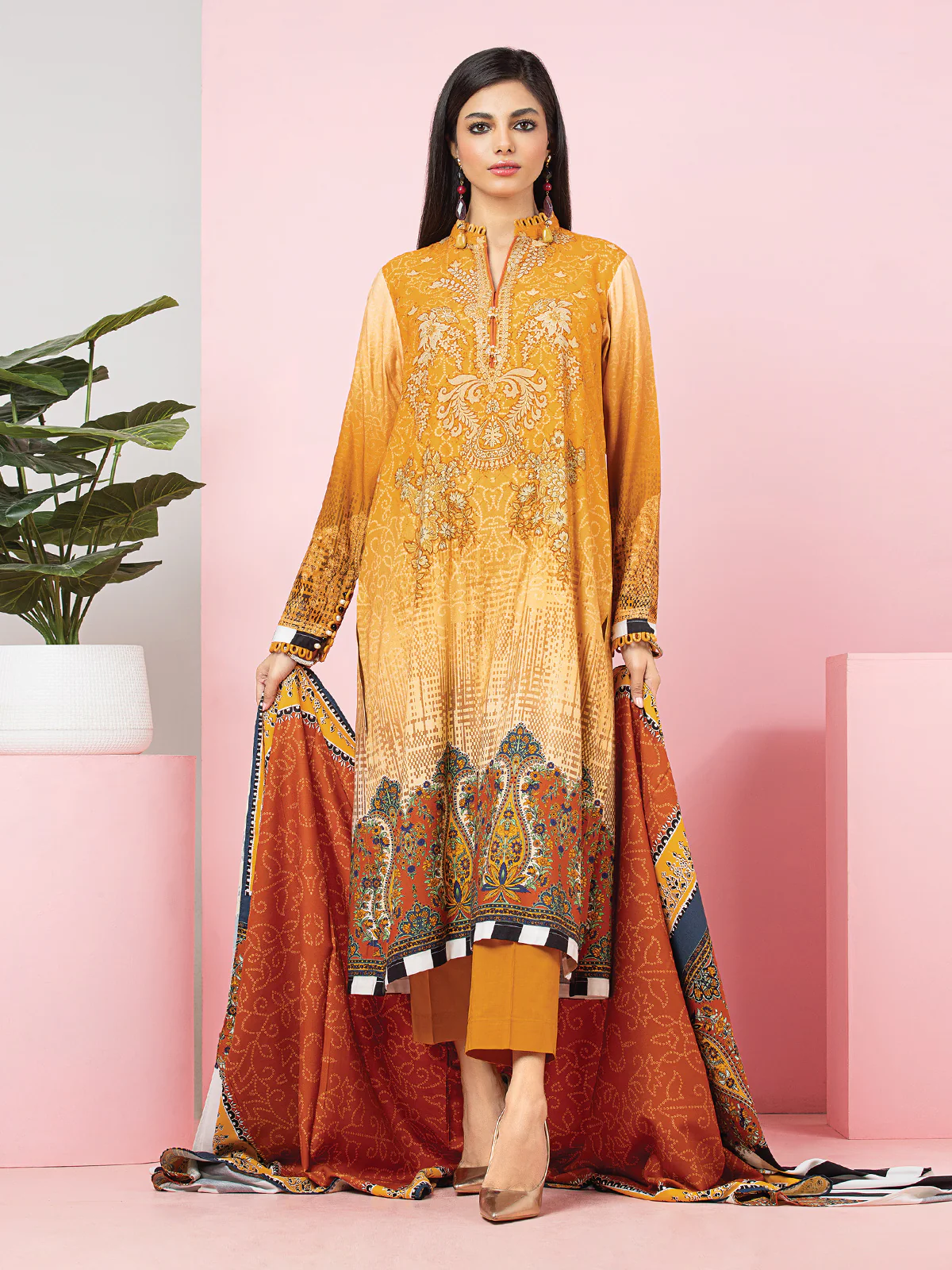 Printed Viscose Suit - EWU22A4-24018