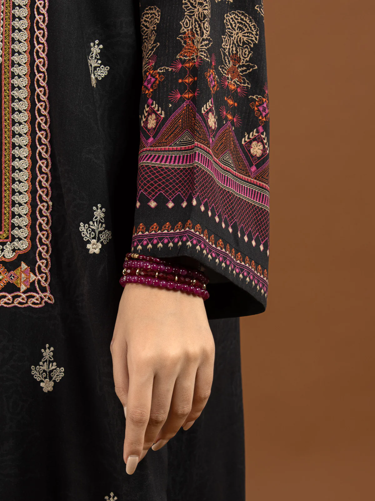 Embroidered Viscose Suit - EWU22V13-24035XXL - Image 4