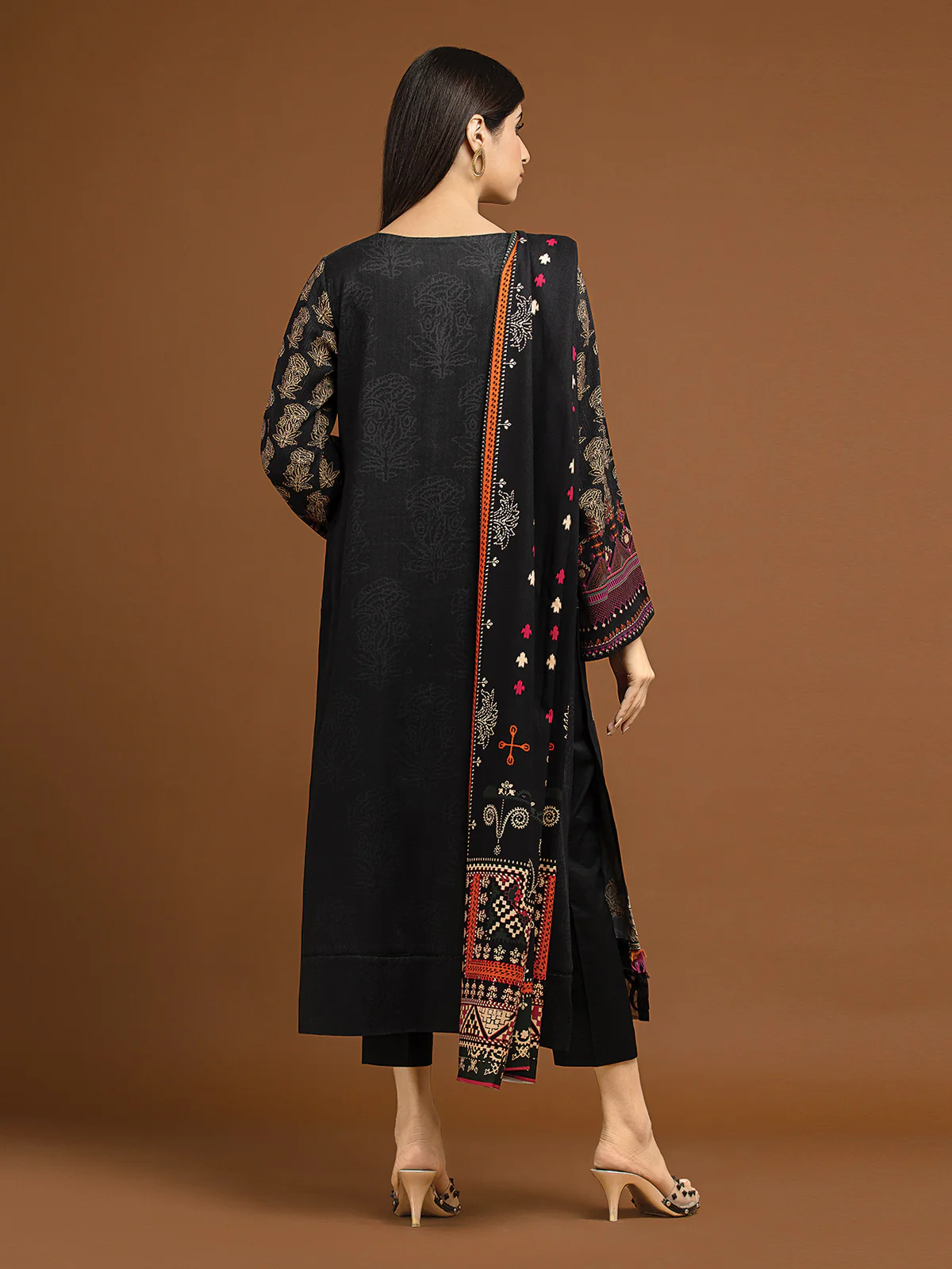 Embroidered Viscose Suit - EWU22V13-24035XXL - Image 7